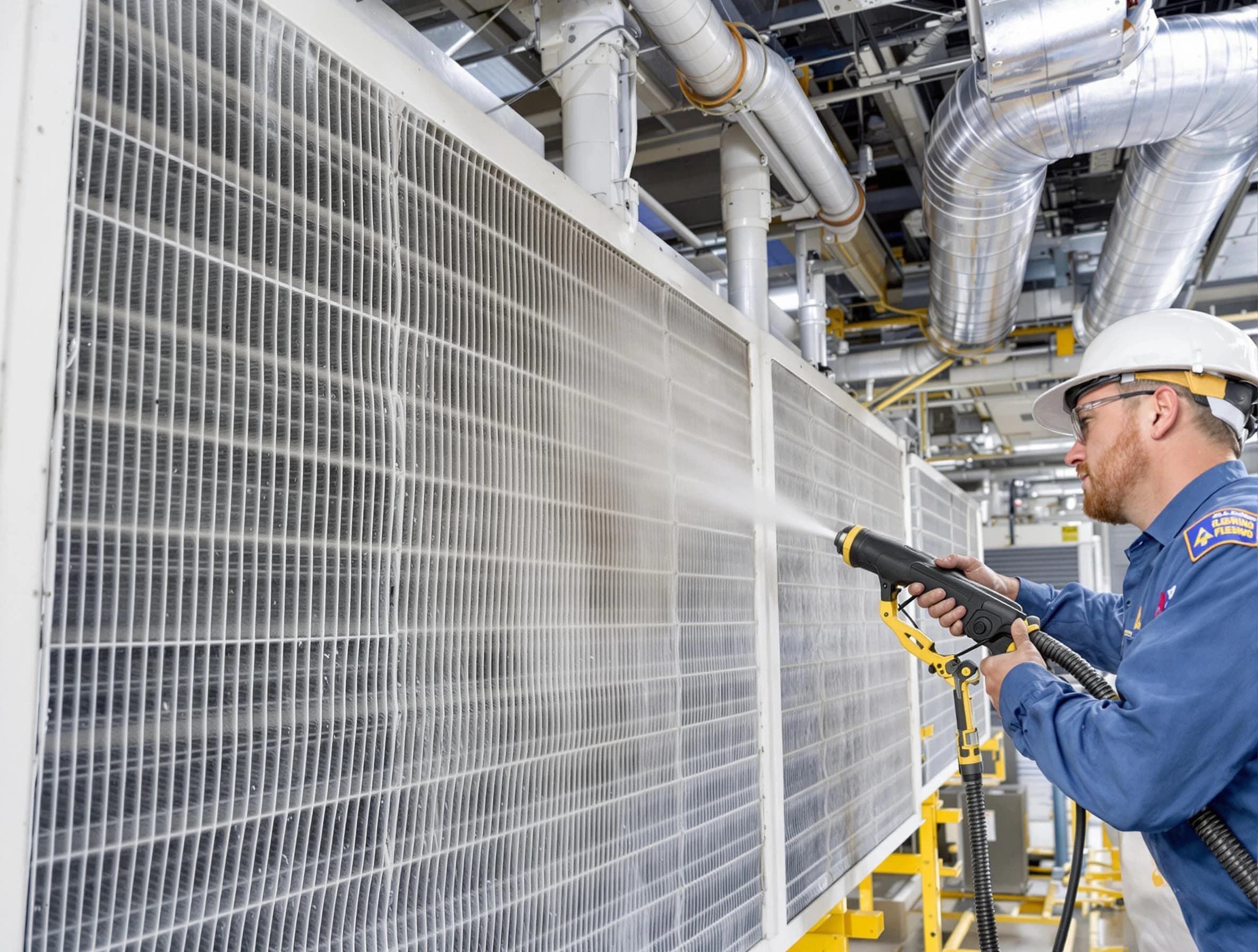 Professional commercial coil cleaning by Newton Air Duct Cleaning in Newton